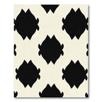 Cream Black Floral medallion Rug