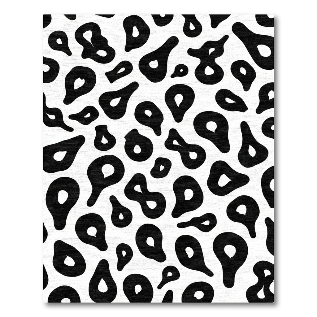 Bold Black Irregular Spots Rug