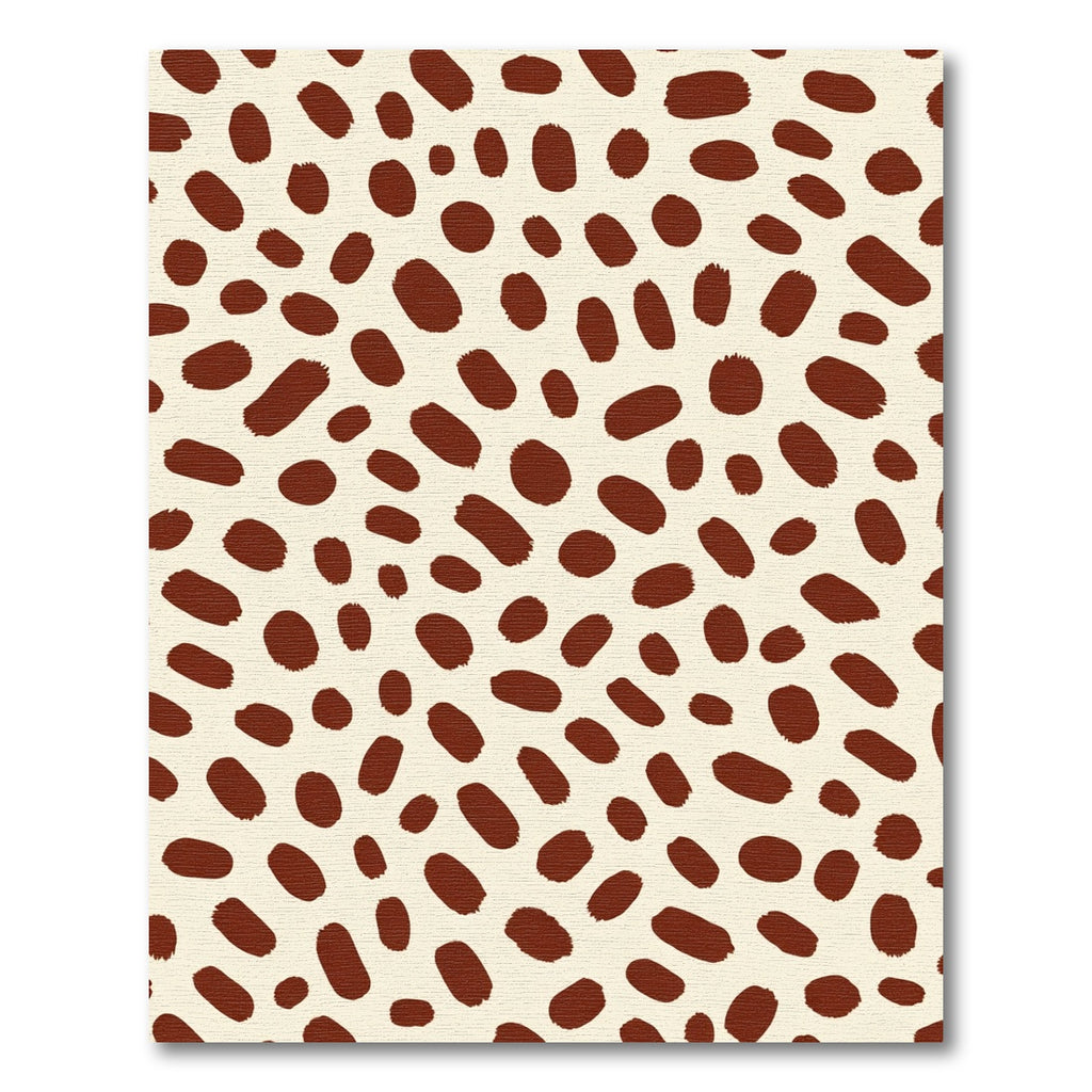Brown Brushstroke Spot Arrangement Rug