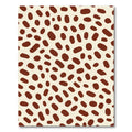 Brown Brushstroke Spot Arrangement Rug