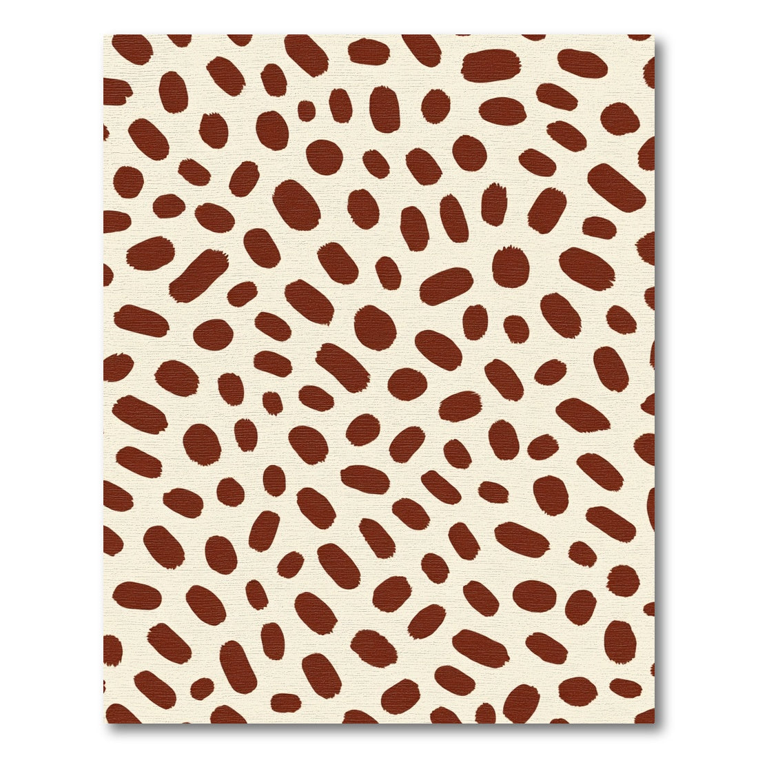 Brown Brushstroke Spot Arrangement Rug