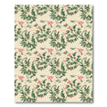 Cream Floral Vine In Green Rug