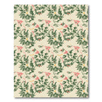 Cream Floral Vine In Green Rug