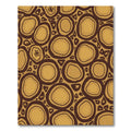 Organic Ochre Stained Circles Rug