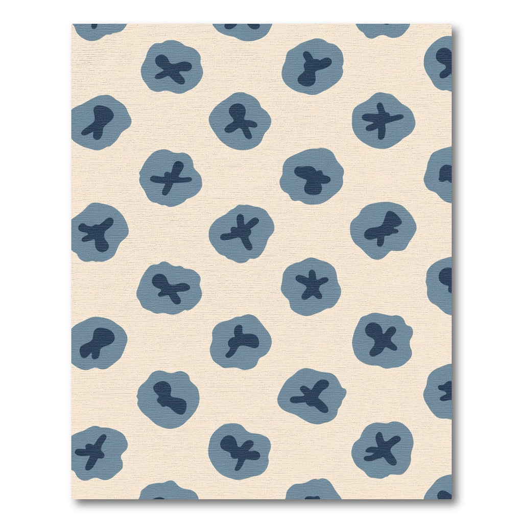 Muted Blue Blob Abstract Composition Rug