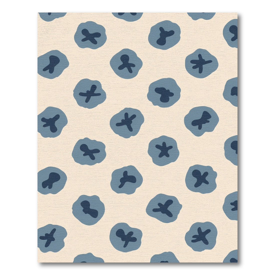 Muted Blue Blob Abstract Composition Rug