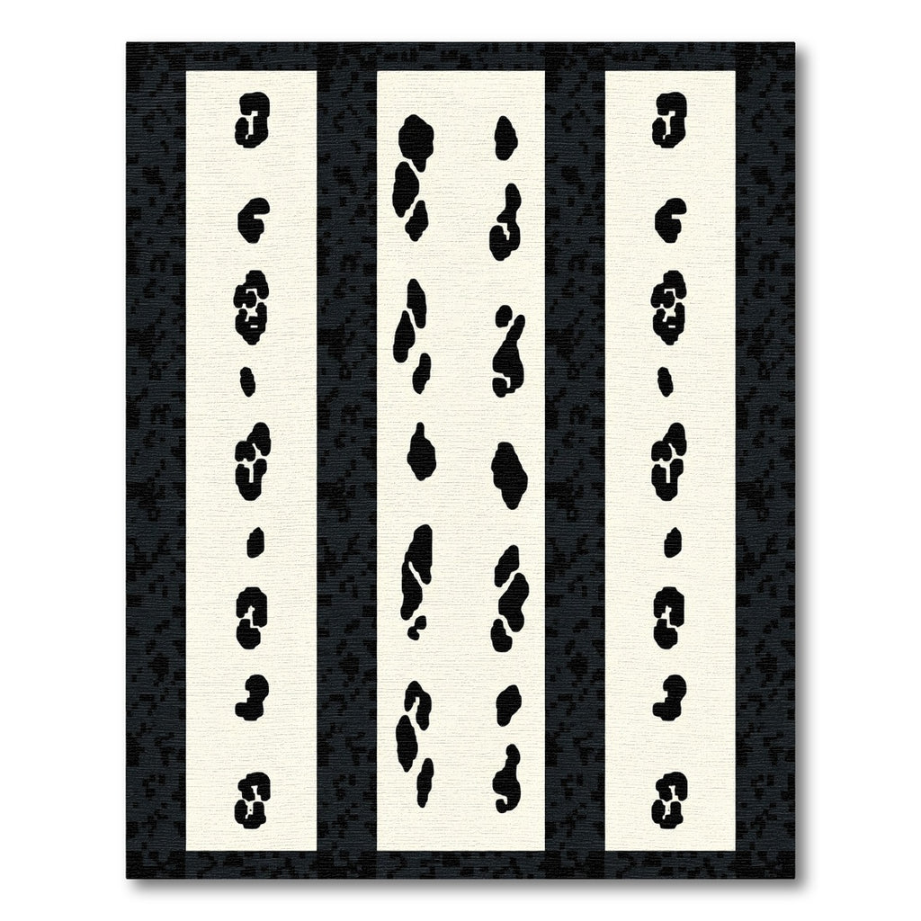 Cream And Black Natural Spots Rug