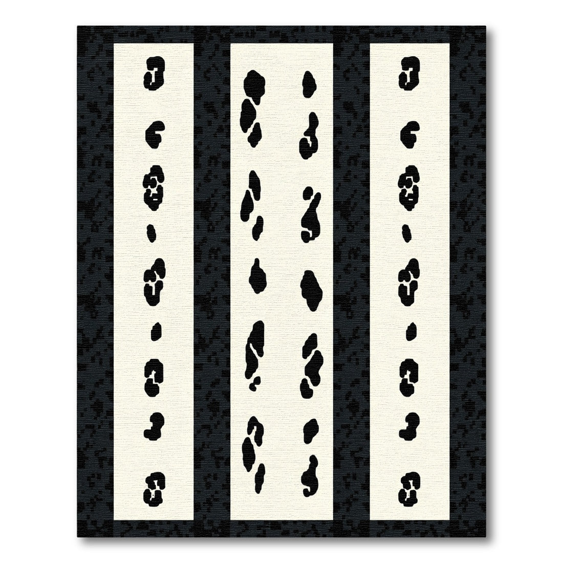 Cream And Black Natural Spots Rug
