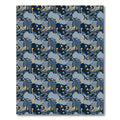 Abstract Blue Ochre Jagged Geometry Rug