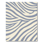 Soft Blue Gray Zebra Stripe Rug