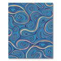 Deep Blue Swirling Wave Rug