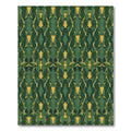 Emerald Yellow Abstract Courtly Rug
