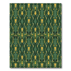 Emerald Yellow Abstract Courtly Rug