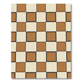 Amber Cream Geometric Checkerboard Rug