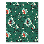 Teal Abstract Organic Bloom Rug