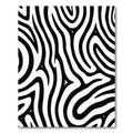 Abstract Black White Zebra Curves Rug