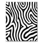 Abstract Black White Zebra Curves Rug