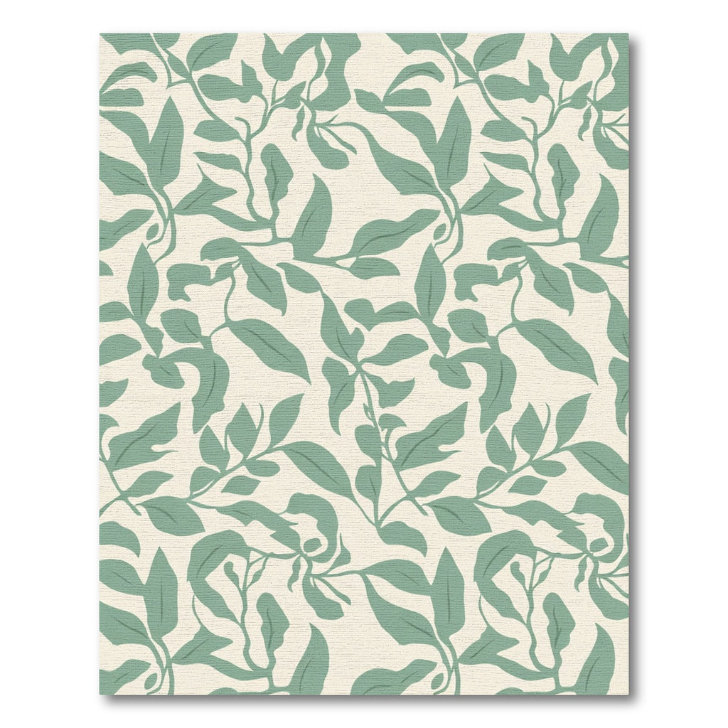 Sage Green Leafy Vine Cascade Rug