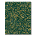 Emerald Gold Swirl Vine Scroll Rug