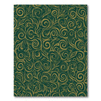 Emerald Gold Swirl Vine Scroll Rug