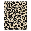 Organic Black Ivory Amorphous Shapes Rug