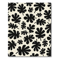 Bold Black Leafy Botanicals Rug