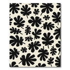 Bold Black Leafy Botanicals Rug