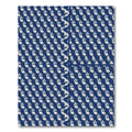 Navy White Folk Bird Repeating Rug