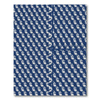 Navy White Folk Bird Repeating Rug