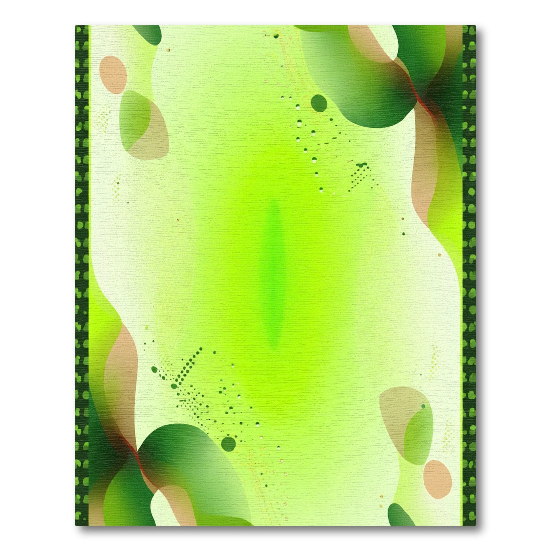 Abstract Organic Forms Green Gradient Rug