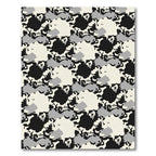 Gray Beige Black Abstract Cloud Rug