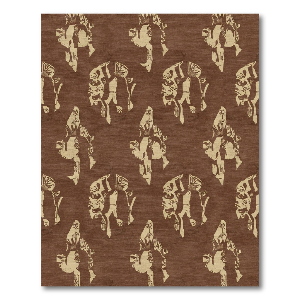 Sepia Toucan Repeating Composition Rug