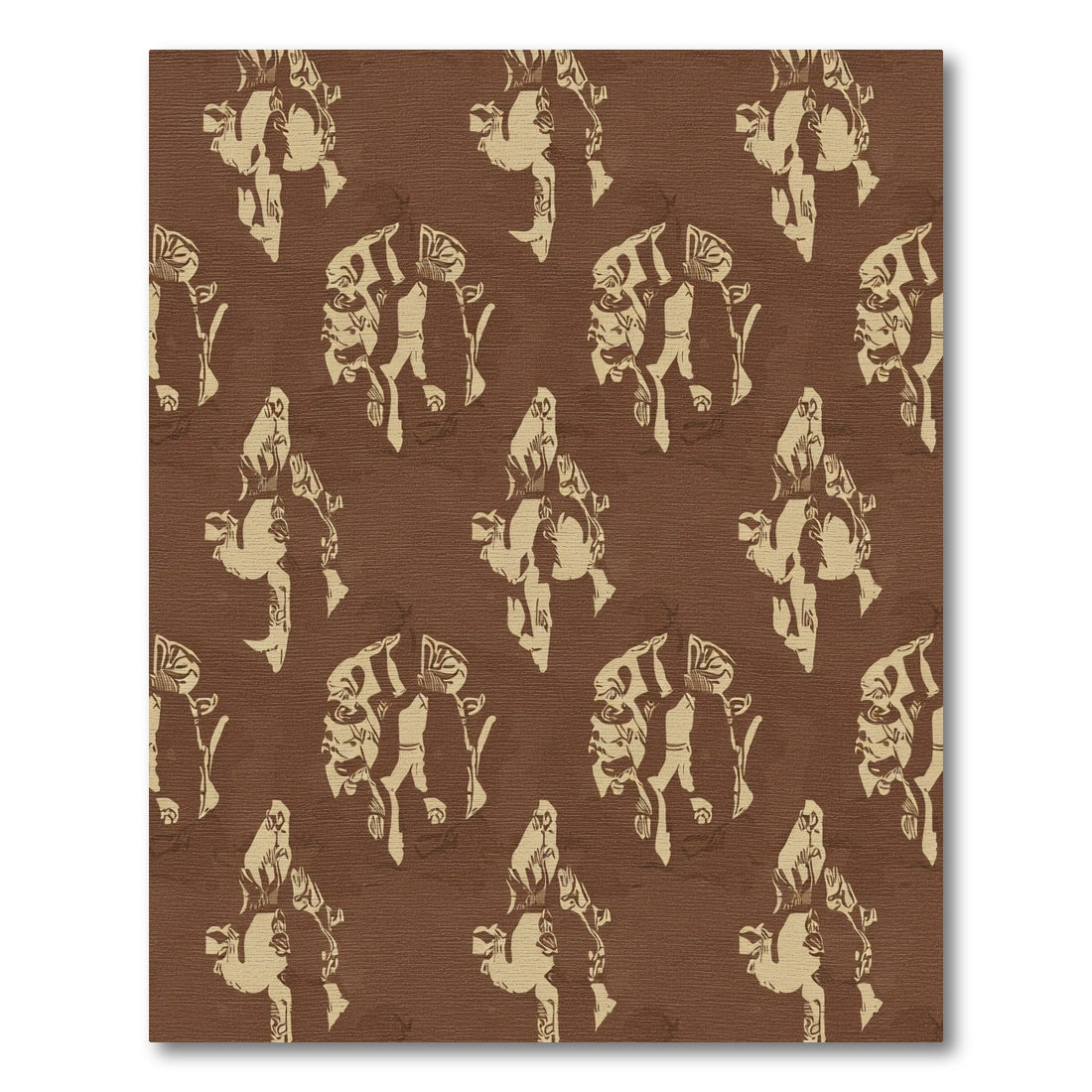 Sepia Toucan Repeating Composition Rug