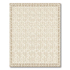Geometric Linen Textured Lattice Rug