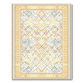 Soft Yellow Diamond Lattice Rug