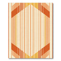 Warm Terracotta Geometric Striped Accent Rug