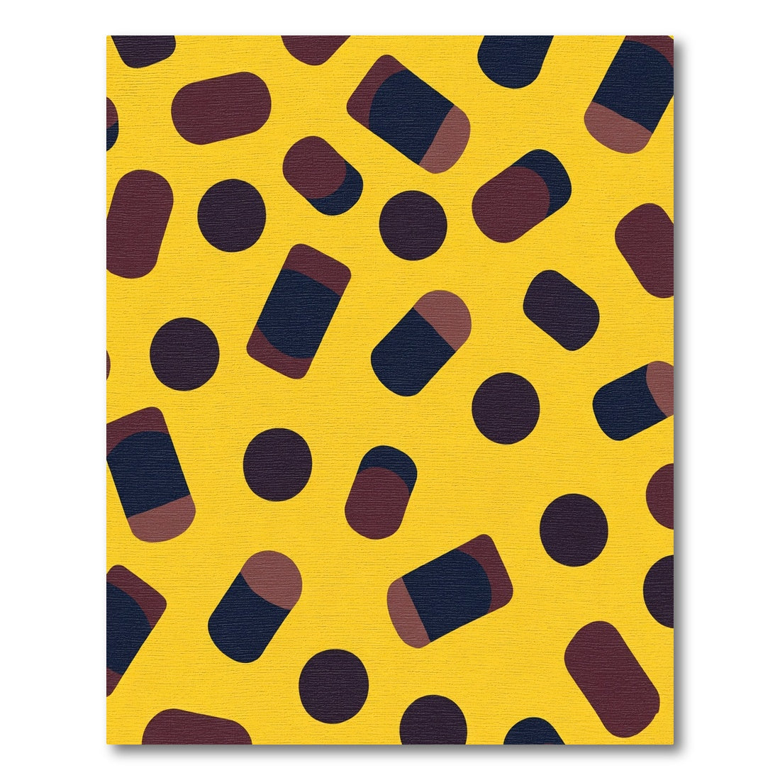 Bright Yellow Capsule Dots Rug