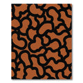 Orange Black Organic Flow Rug