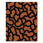 Orange Black Organic Flow Rug