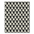 Cream Black Whimsical Character Collection Rug