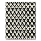 Cream Black Whimsical Character Collection Rug