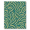 Teal Yellow Swirling Organic Flow Rug