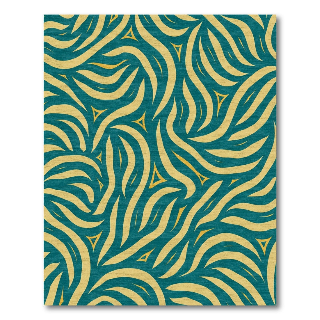 Teal Yellow Swirling Organic Flow Rug