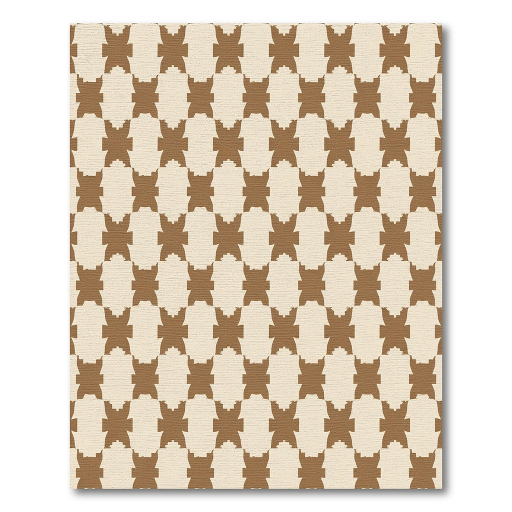 Neutral Tone Interlocking Square Rug
