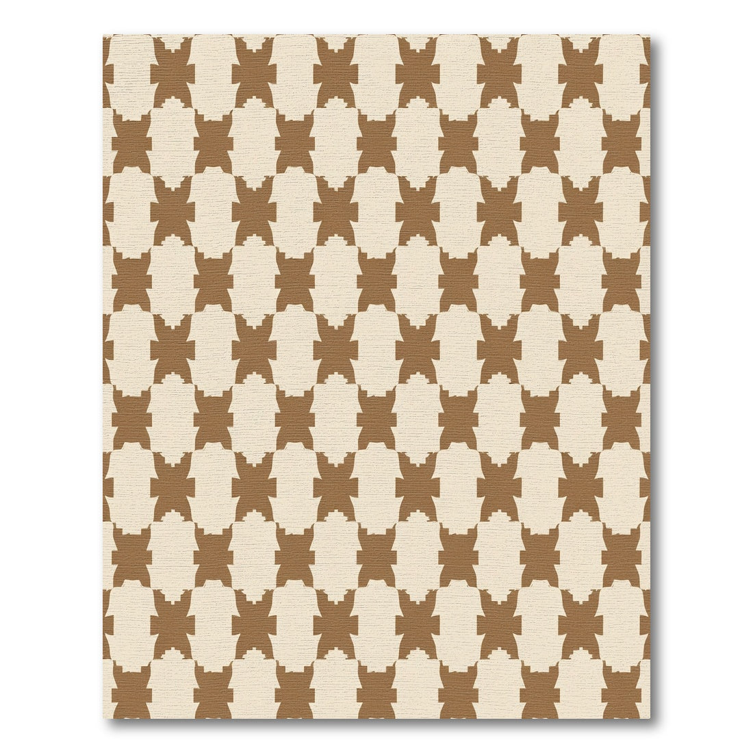 Neutral Tone Interlocking Square Rug