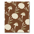 Earthy Mushroom Leafy Branch Composition Rug