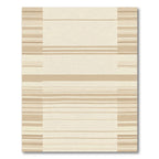 Neutral Beige Horizontal Stripe Layout Rug