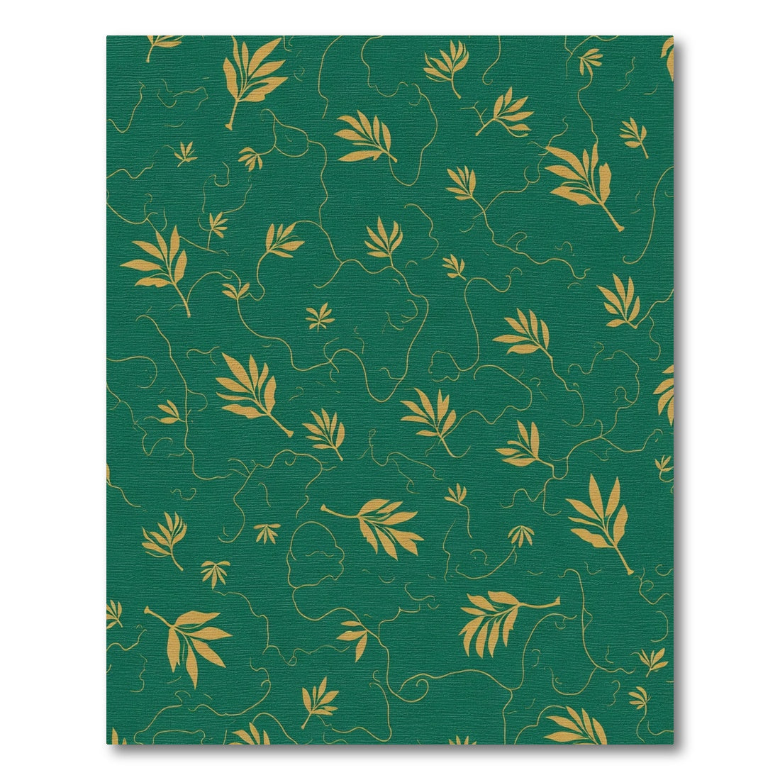 Emerald Gold Leaf Vine Rug