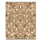 Terracotta Floral Vine Ensemble Rug