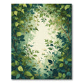 Lush Verdant Forest Canopy Vines Rug
